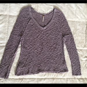 Free People | Open Knit V-Neck Sweater